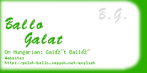 ballo galat business card